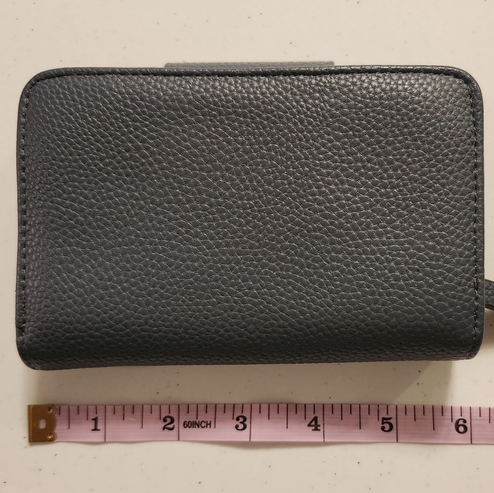 Nanette Lepore NWOT Zip Back Orginizer Wallet Dark Gray - Picture 2 of 9